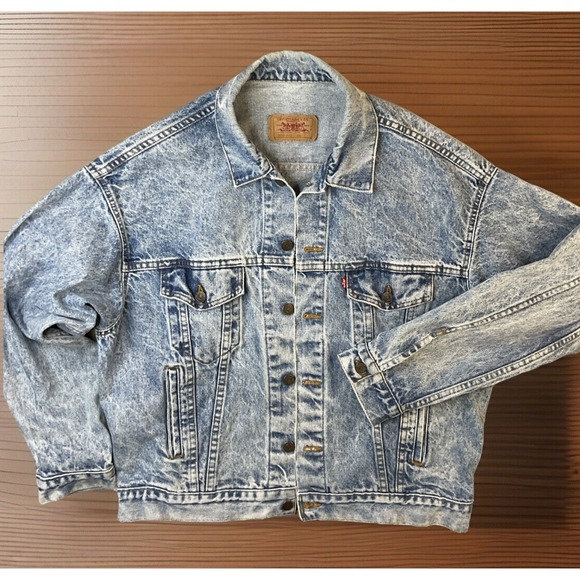 Levi's Other - Vintage Levis Jean Jacket Denim Trucker Acid Wash Y2K 90s‎ WPL423 Men Sz L USA